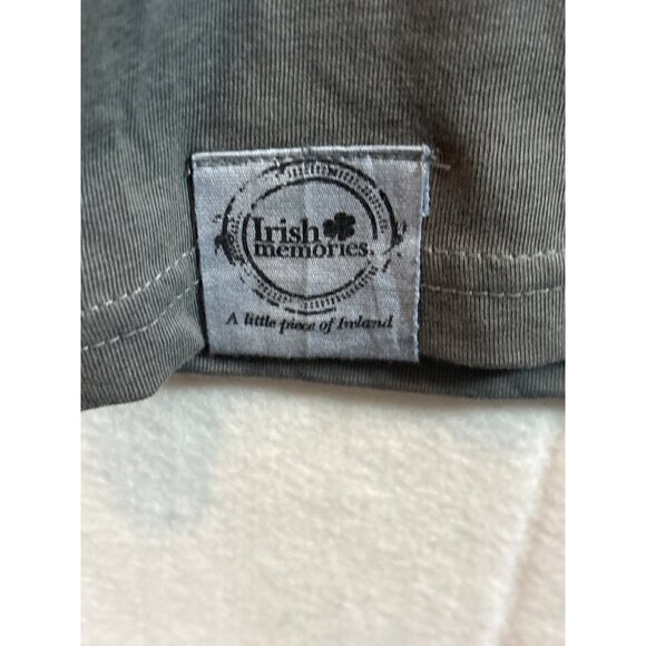 Irish Memories Grey Graphic 3/4 Sleeve Shirt Featuring Harp Design - Picture 5 of 11